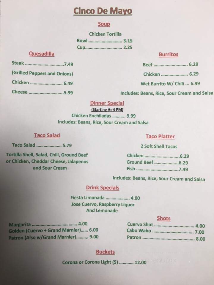 Beanie's Bar & Sports Grill - Ruskin, FL menu_pic