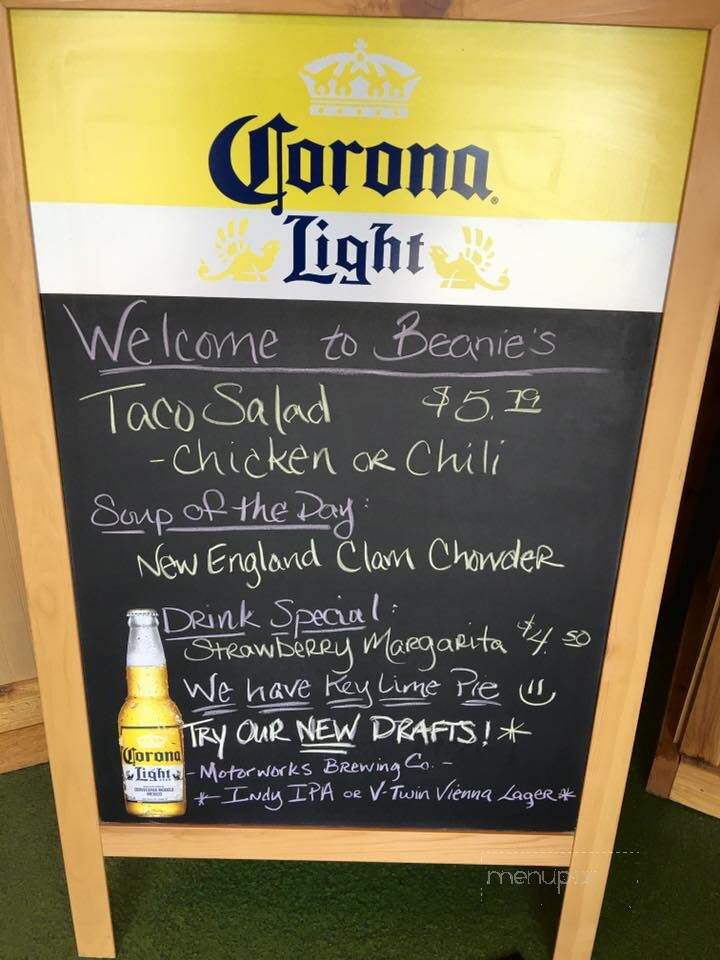 Beanie's Bar & Sports Grill - Ruskin, FL menu_pic