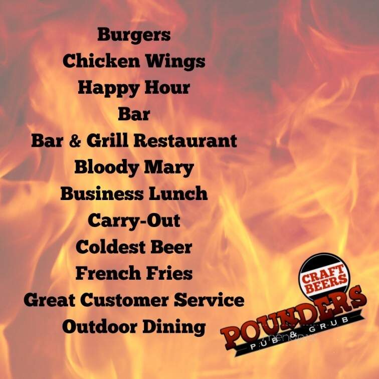 Pounders Pub & Grub - Aberdeen, SD menu_pic