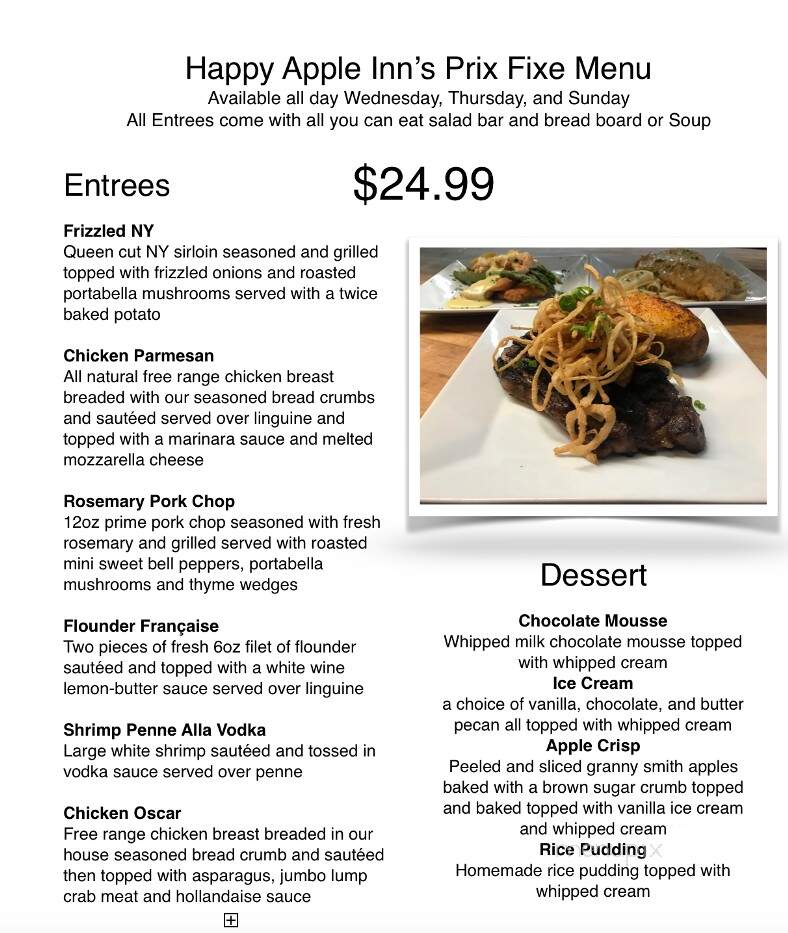 Happy Apple Of Imlaystown - Cream Ridge, NJ menu_pic