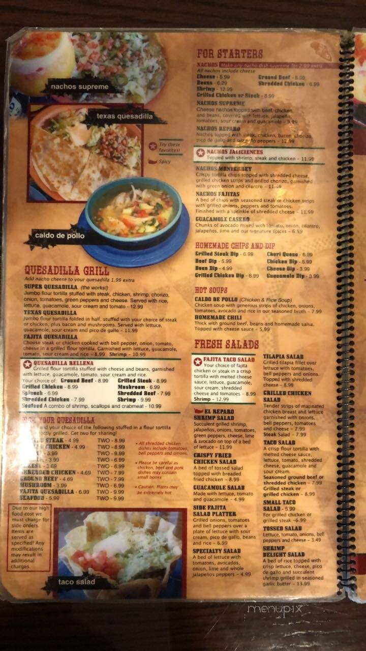 El Reparo Number 2 - Greensburg, IN menu_pic