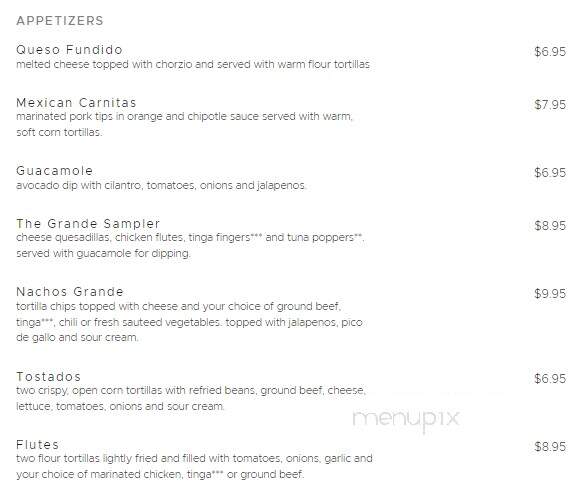 Salsa's Bar and Grill - Evans, GA menu_pic