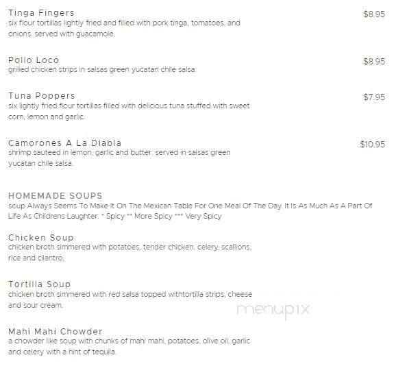 Salsa's Bar and Grill - Evans, GA menu_pic