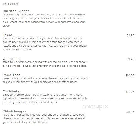 Salsa's Bar and Grill - Evans, GA menu_pic