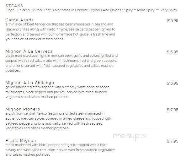 Salsa's Bar and Grill - Evans, GA menu_pic