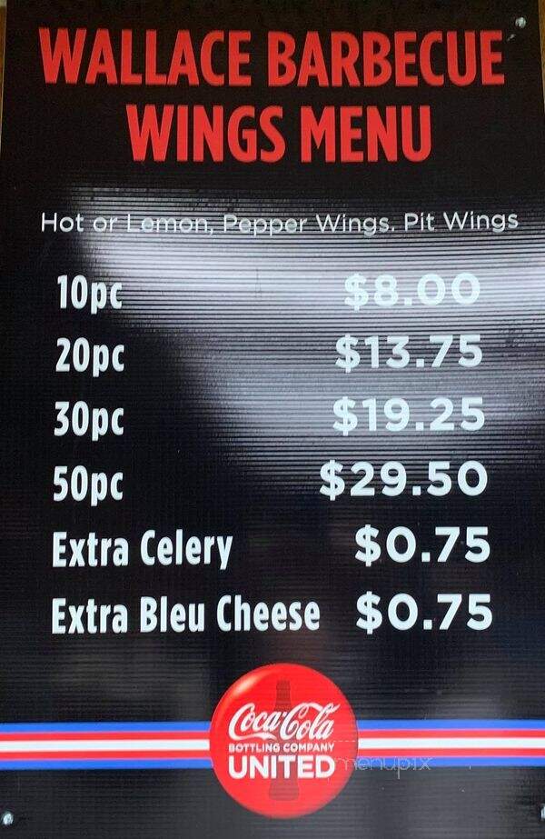 Wallace Barbecue Restaurant - Austell, GA menu_pic