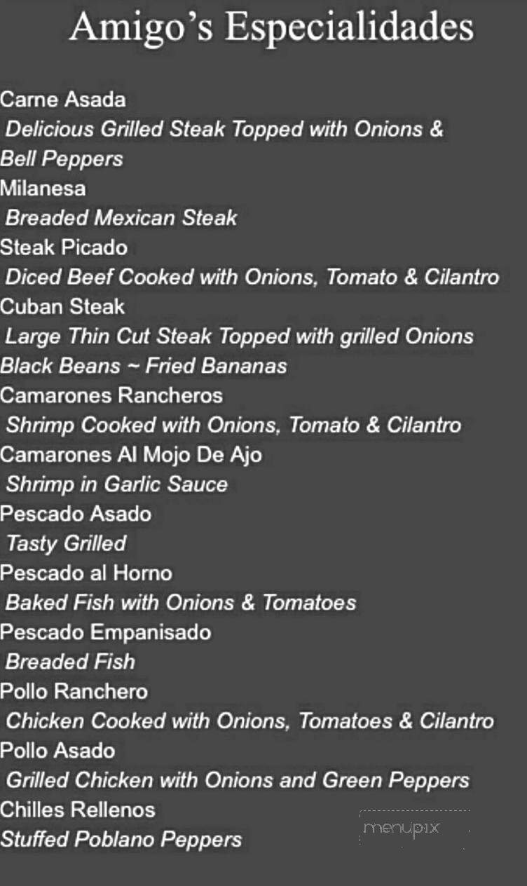 Amigo's Cafe - Naples, FL menu_pic