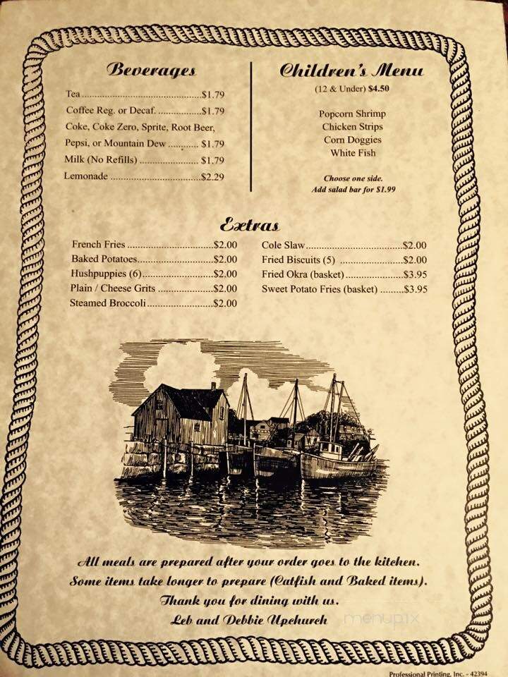Fish Net - Lake Park, GA menu_pic
