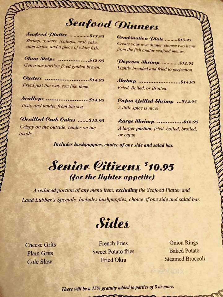 Fish Net - Lake Park, GA menu_pic