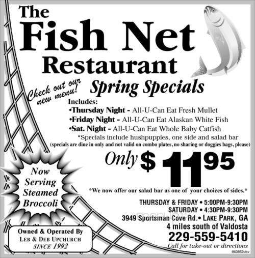 Fish Net - Lake Park, GA menu_pic