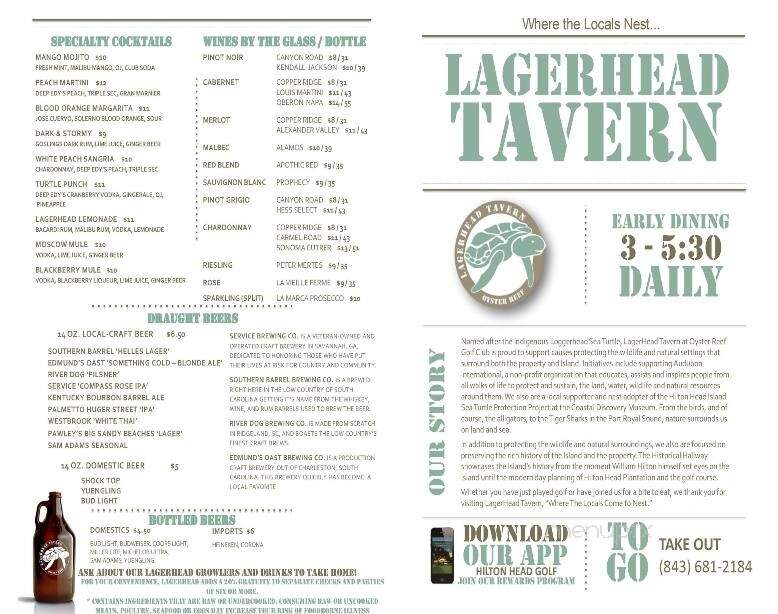 LagerHead Tavern - Hilton Head Island, SC menu_pic