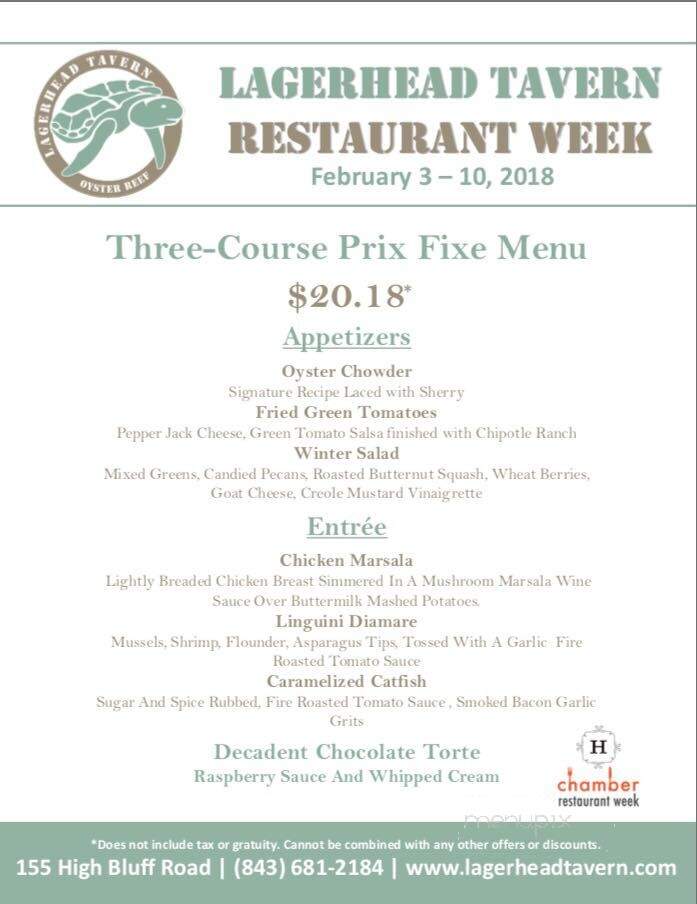 LagerHead Tavern - Hilton Head Island, SC menu_pic