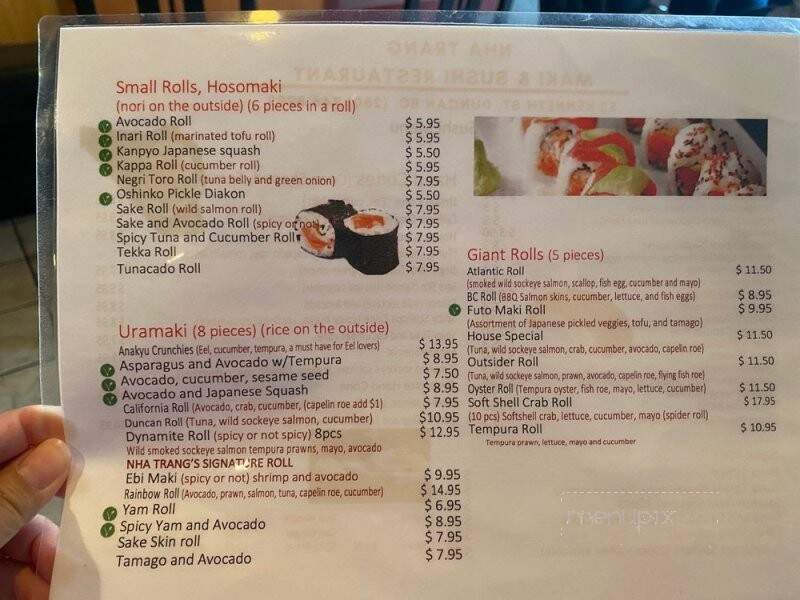 Nha Trang Maki Sushi - Duncan, BC menu_pic