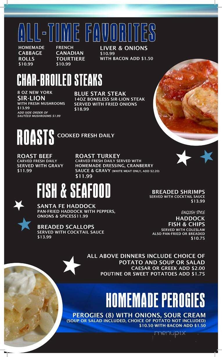 Blue Star Restaurant - Welland, ON menu_pic