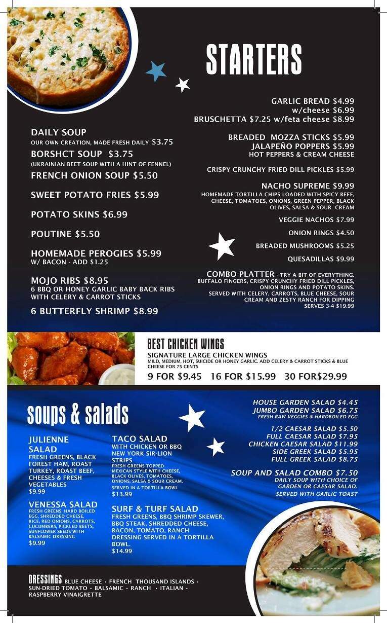 Blue Star Restaurant - Welland, ON menu_pic