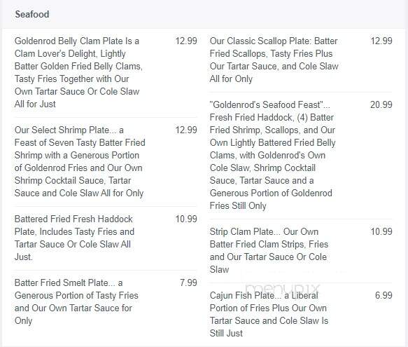Goldenrod Restaurant - Manchester, NH menu_pic