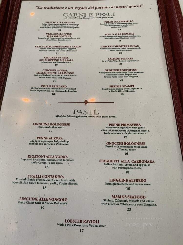 Mama Leone's - Venice, FL menu_pic