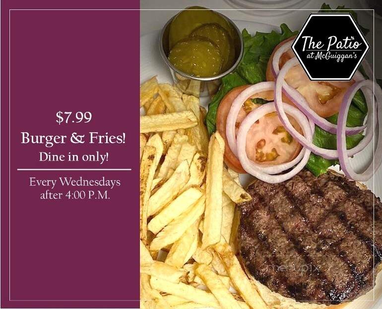 The Patio at McGuiggan's - Whitman, MA menu_pic