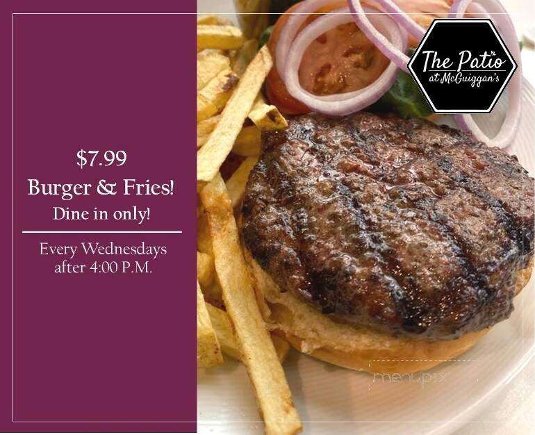 The Patio at McGuiggan's - Whitman, MA menu_pic