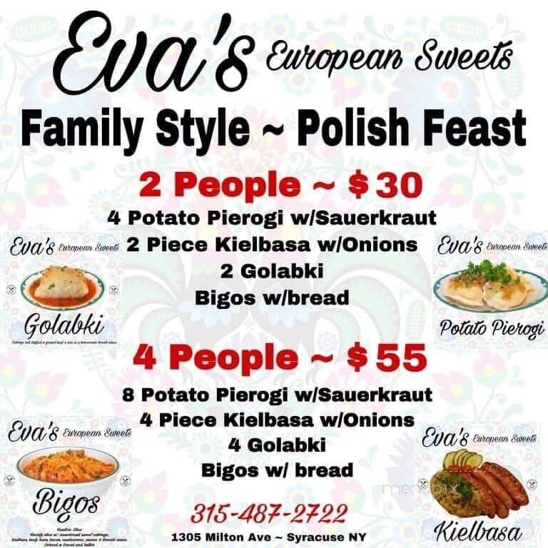 Eva's European Sweets - Syracuse, NY menu_pic