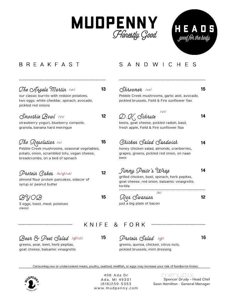 MudPenny - Ada, MI menu_pic