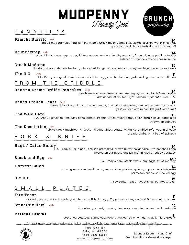 MudPenny - Ada, MI menu_pic