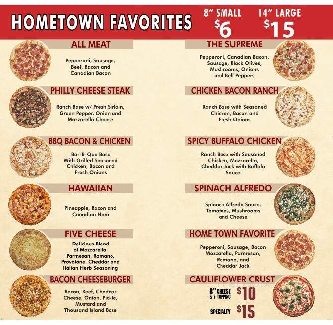 Hometown Pizza - Amory, MS menu_pic
