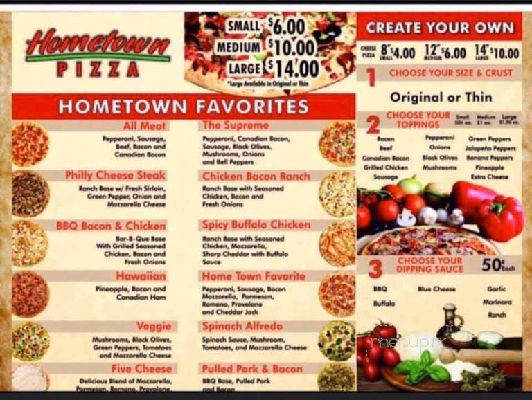 Hometown Pizza - Amory, MS menu_pic