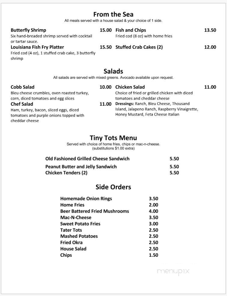 Cheryl's Diner - Seminole, TX menu_pic