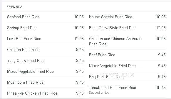 Westview Oriental Restaurant - North Vancouver, BC menu_pic