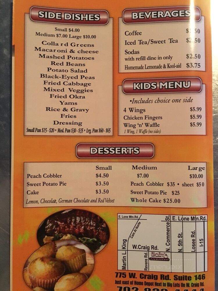 Ella Em's Soul Food - North Las Vegas, NV menu_pic