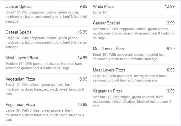 Caesar's Pizza Palace Restaurant - Princess Anne, MD menu_pic