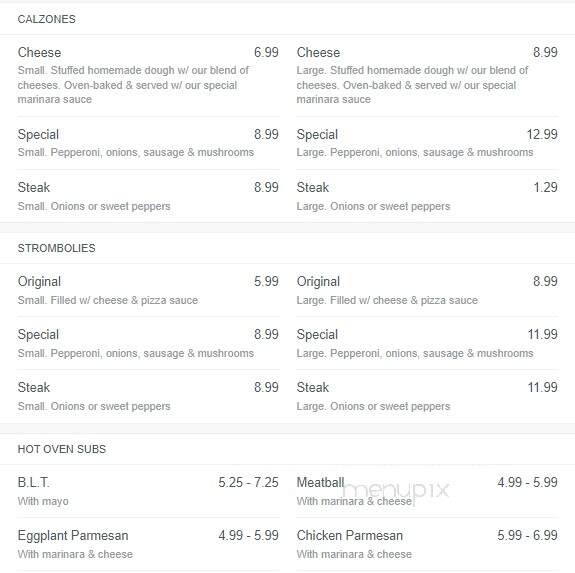 Caesar's Pizza Palace Restaurant - Princess Anne, MD menu_pic