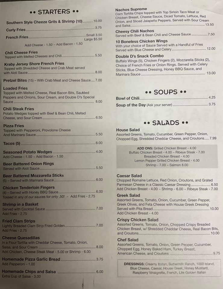 Double D Bar & Grill - Harrisburg, PA menu_pic