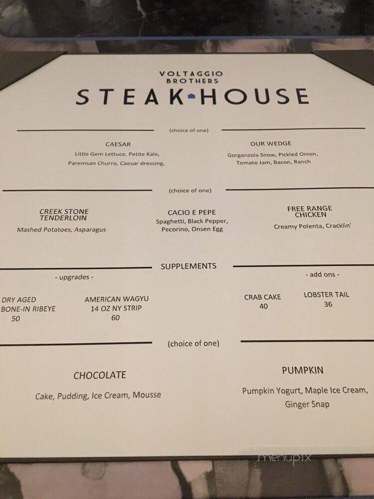 Voltaggio Brothers Steakhouse - National Harbor, MD menu_pic