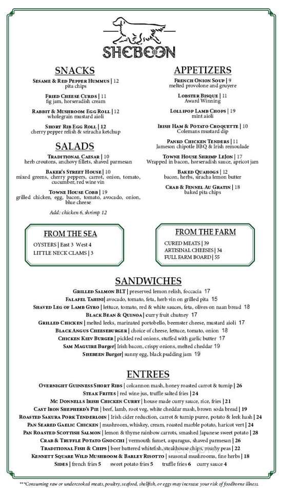 Towne House Restaurant - Media, PA menu_pic