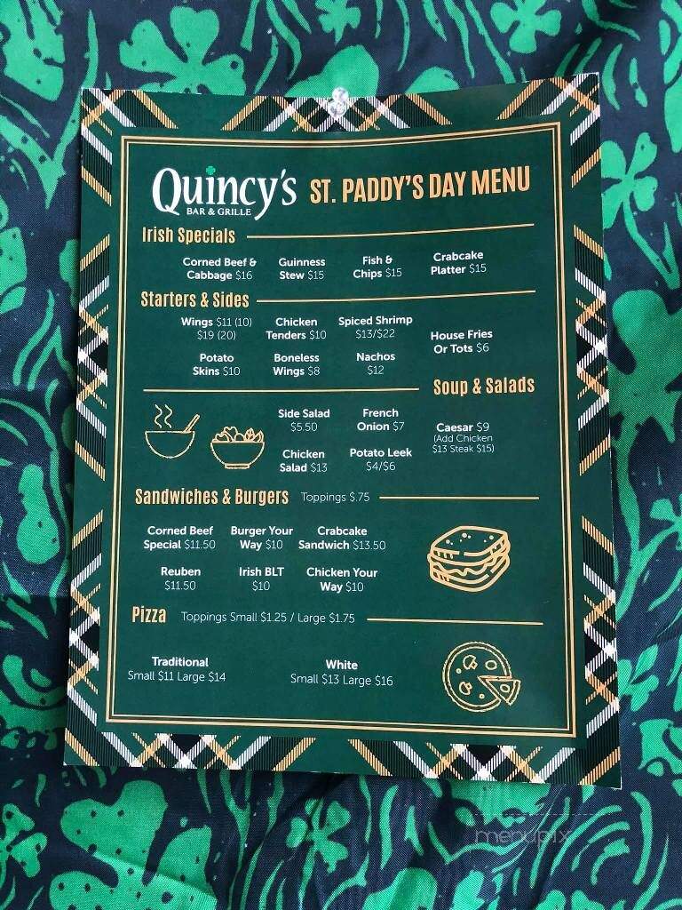 Quincy's Uptown Bar and Grill - Damascus, MD menu_pic
