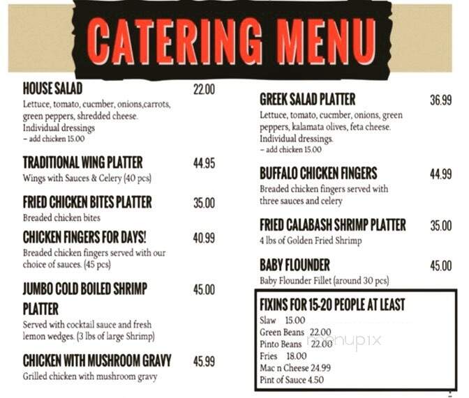 Dixie's Fish and Chicken - Newton, NC menu_pic