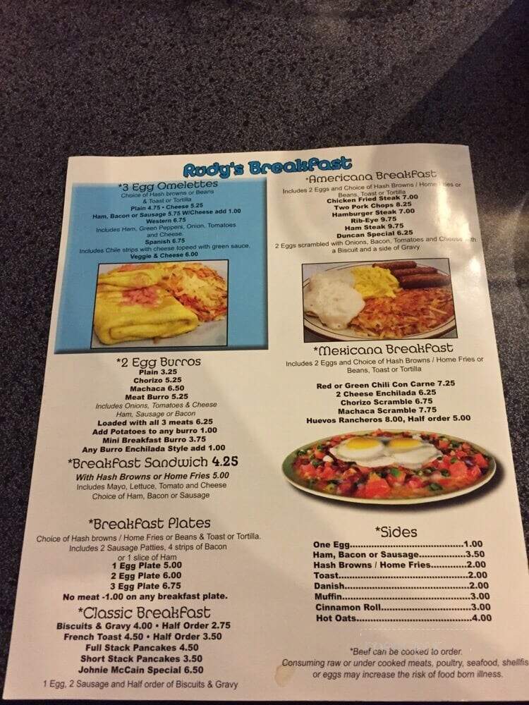 Rudy's Mexican-American Food - Queen Creek, AZ menu_pic