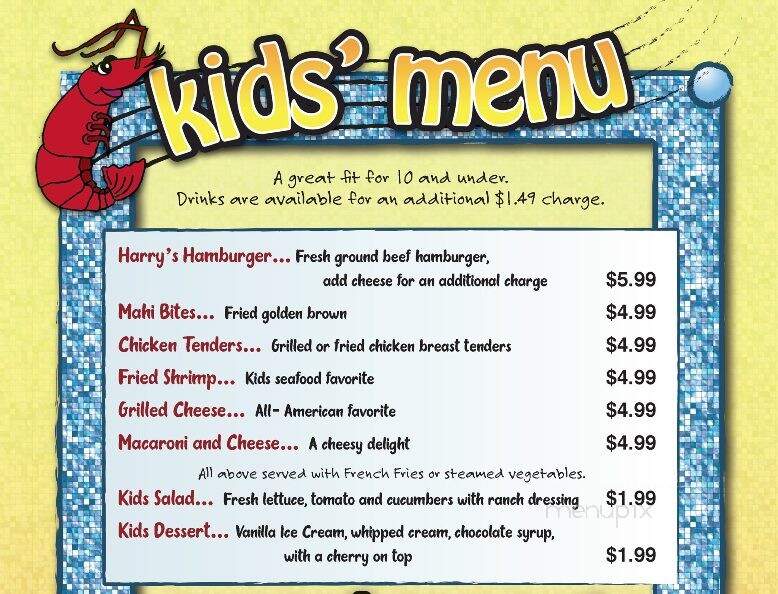Harry's Seafood Bar & Grille - Ocala, FL menu_pic