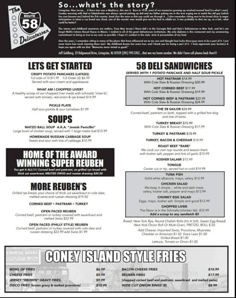 Route 58 Delicatessen - Virginia Beach, VA menu_pic