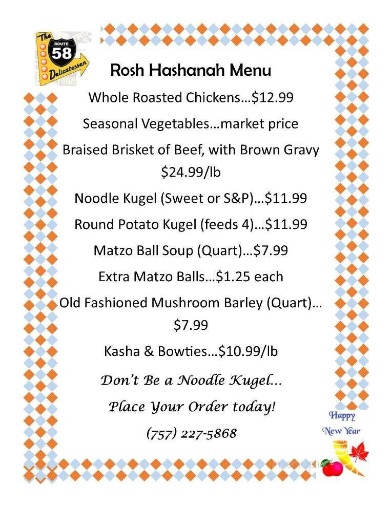 Route 58 Delicatessen - Virginia Beach, VA menu_pic