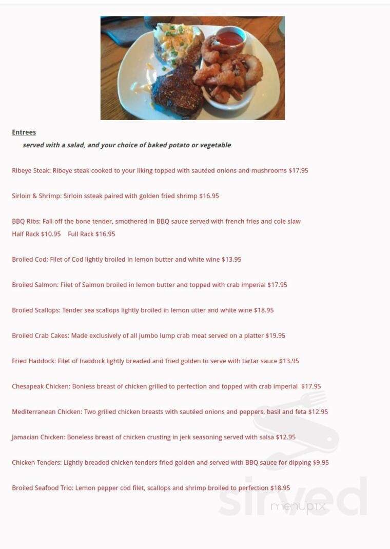 The Waterfront Bar & Grill - Marysville, PA menu_pic