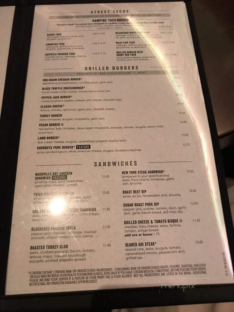 Yard House - Meridian, ID menu_pic