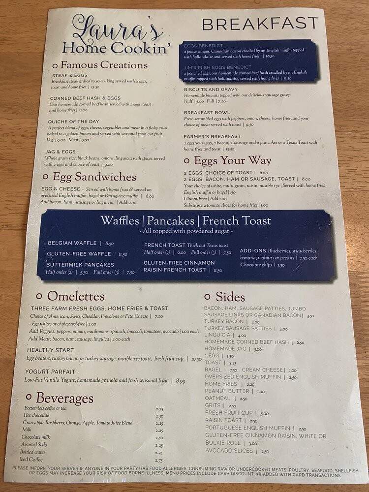 Laura's Home Cooking - Mashpee, MA menu_pic