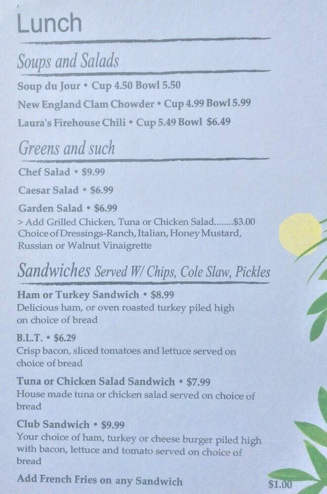 Laura's Home Cooking - Mashpee, MA menu_pic