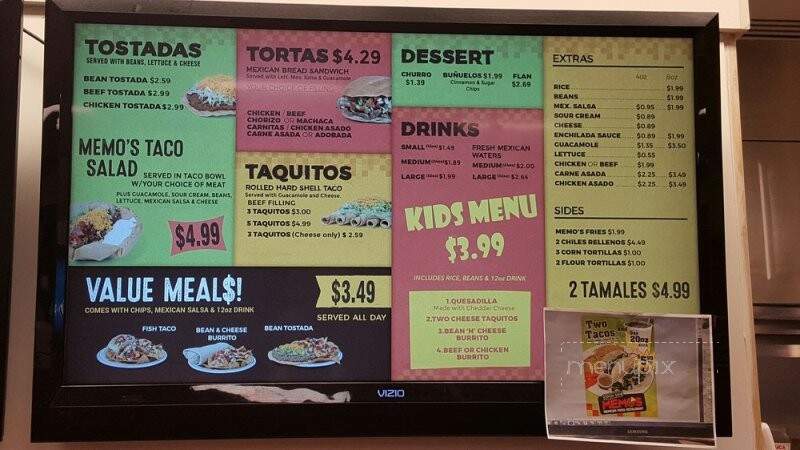 Memo's - Auburn, WA menu_pic