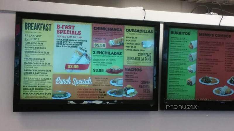 Memo's - Auburn, WA menu_pic