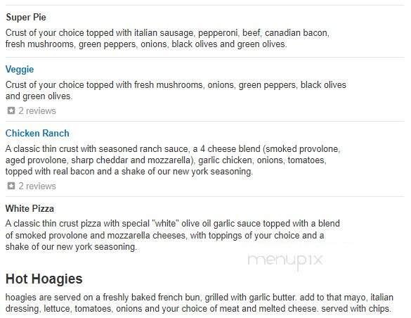 Gina Maria's Pizza - Eden Prairie, MN menu_pic
