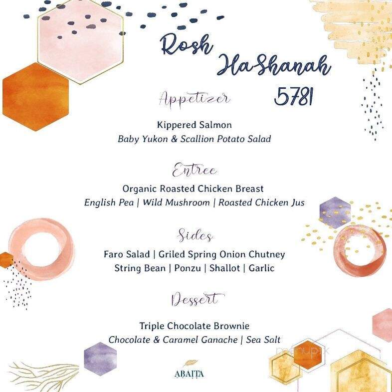 Abaita - New York, NY menu_pic